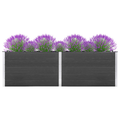 vidaXL Garden Raised Bed 78.7"x39.4"x35.8" WPC Gray