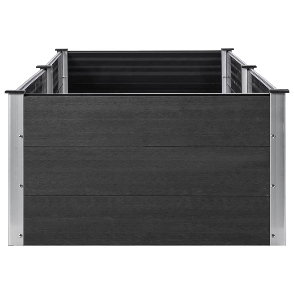 vidaXL Garden Raised Bed 78.7"x39.4"x21.3" WPC Gray