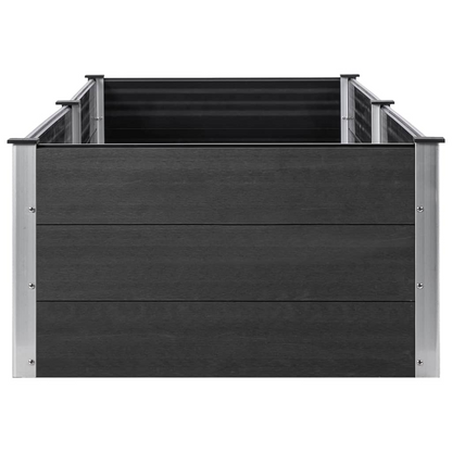 vidaXL Garden Raised Bed 78.7"x39.4"x21.3" WPC Gray