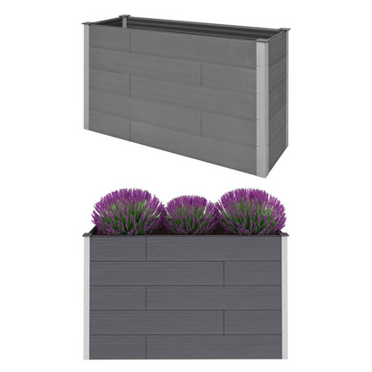 vidaXL Garden Raised Bed WPC 59.1"x19.7"x35.8" Gray