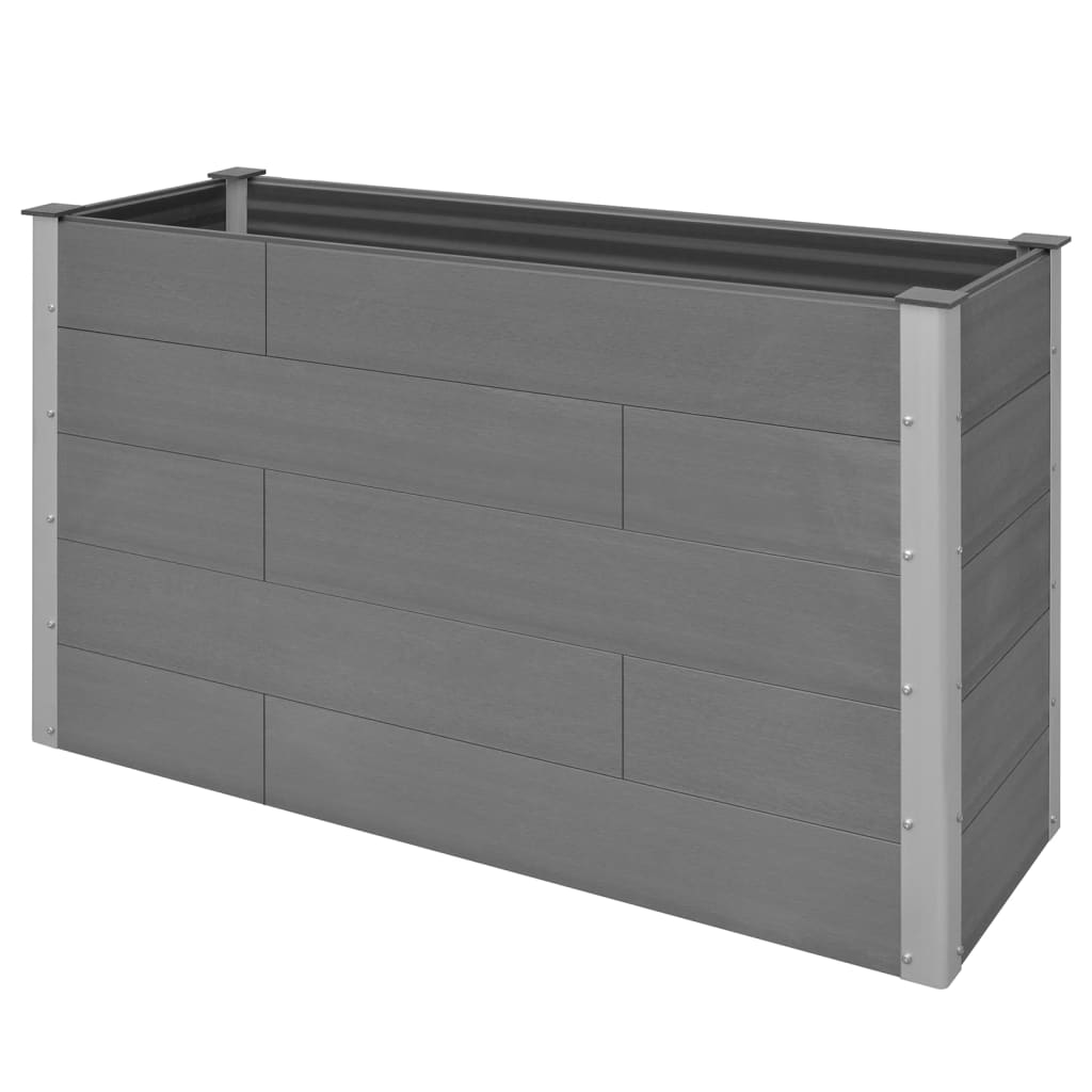 vidaXL Garden Raised Bed WPC 59.1"x19.7"x35.8" Gray