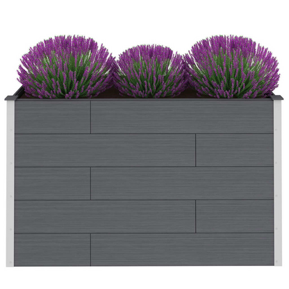 vidaXL Garden Raised Bed WPC 59.1"x19.7"x35.8" Gray