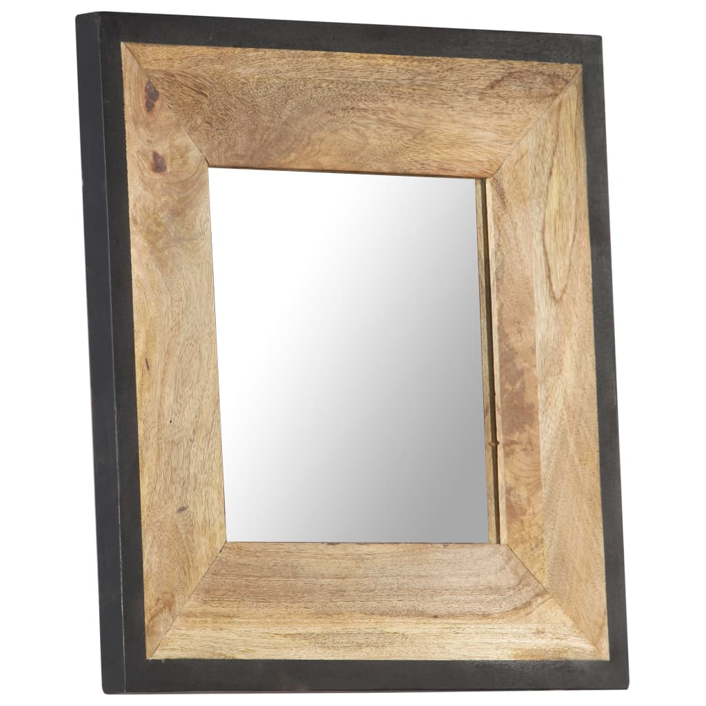 vidaXL Mirror 19.7"x19.7" Solid Mango Wood