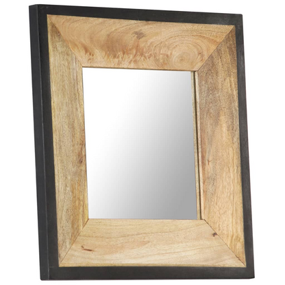 vidaXL Mirror 19.7"x19.7" Solid Mango Wood