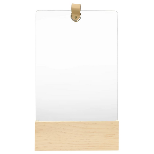 vidaXL Wall Mirror Solid Pinewood 9.1"x15.6"