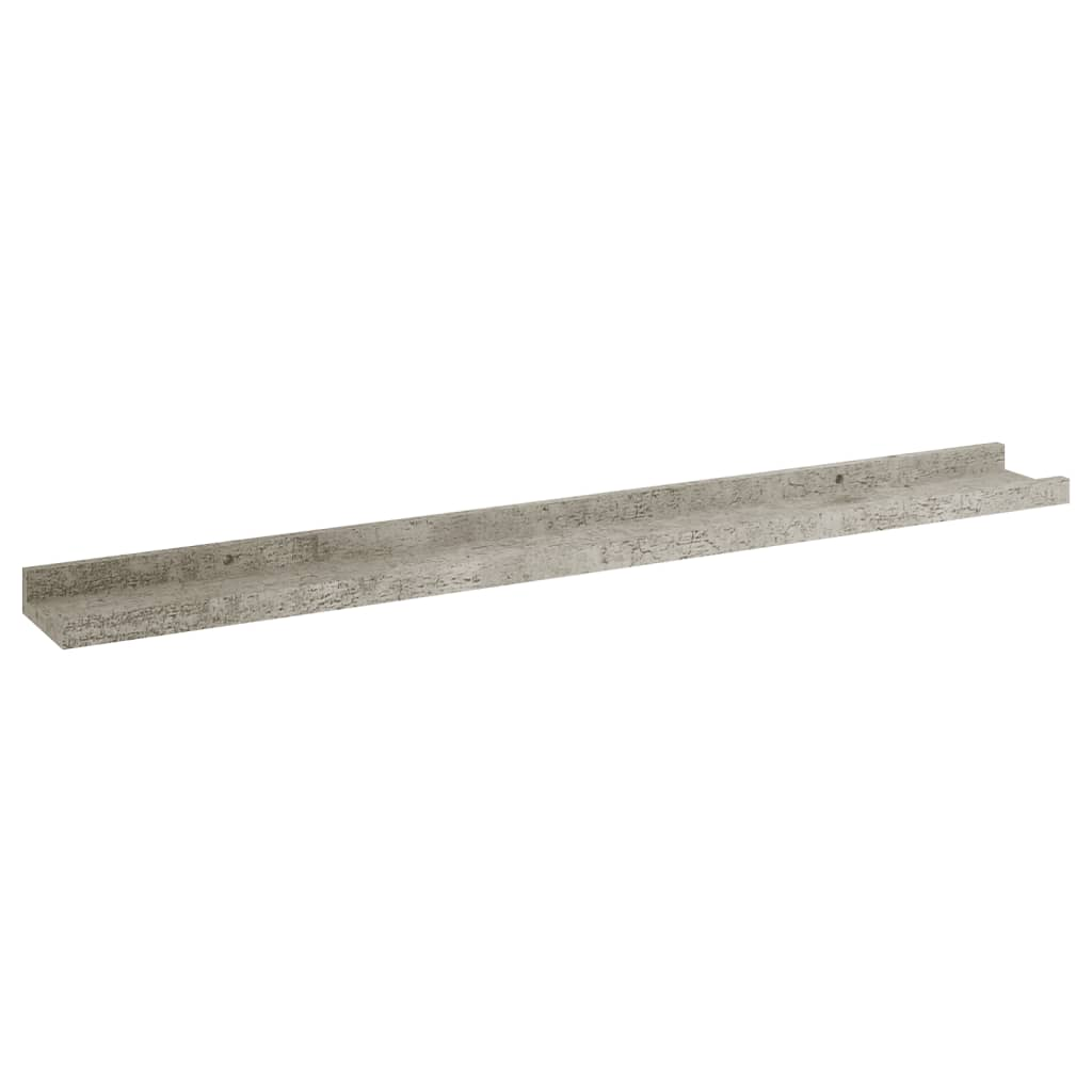 vidaXL Wall Shelves 2 pcs Concrete Gray 31.5"x3.5"x1.2"