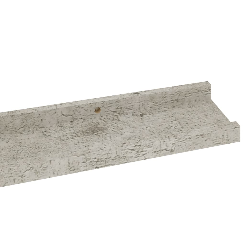 vidaXL Wall Shelves 2 pcs Concrete Gray 31.5"x3.5"x1.2"