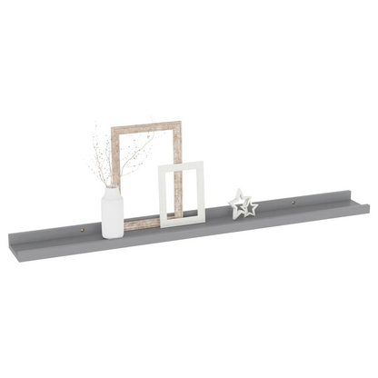 vidaXL Wall Shelves 4 pcs Gray 31.5"x3.5"x1.2"