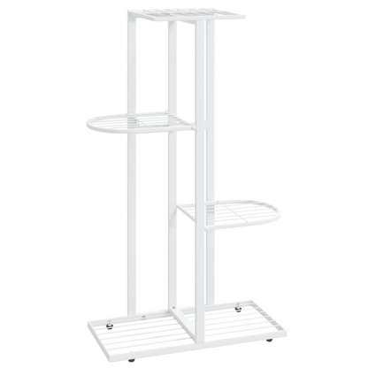 vidaXL 4-Floor Flower Stand 16.9"x8.7"x29.9" White Metal