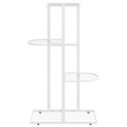 vidaXL 4-Floor Flower Stand 16.9"x8.7"x29.9" White Metal