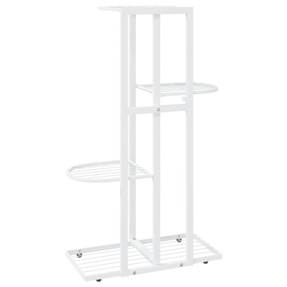 vidaXL 4-Floor Flower Stand 16.9"x8.7"x29.9" White Metal