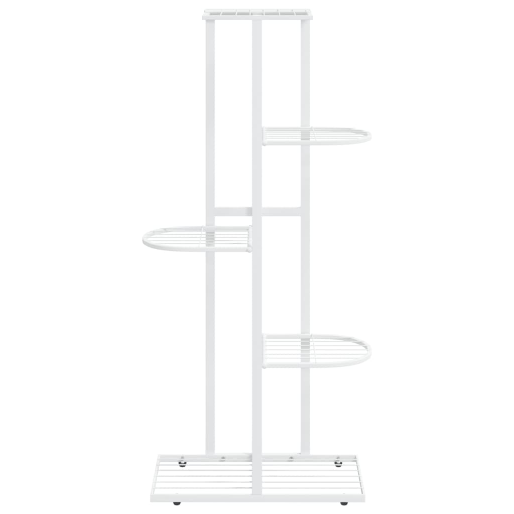 vidaXL 5-Floor Flower Stand 16.9"x8.7"x38.6" White Metal