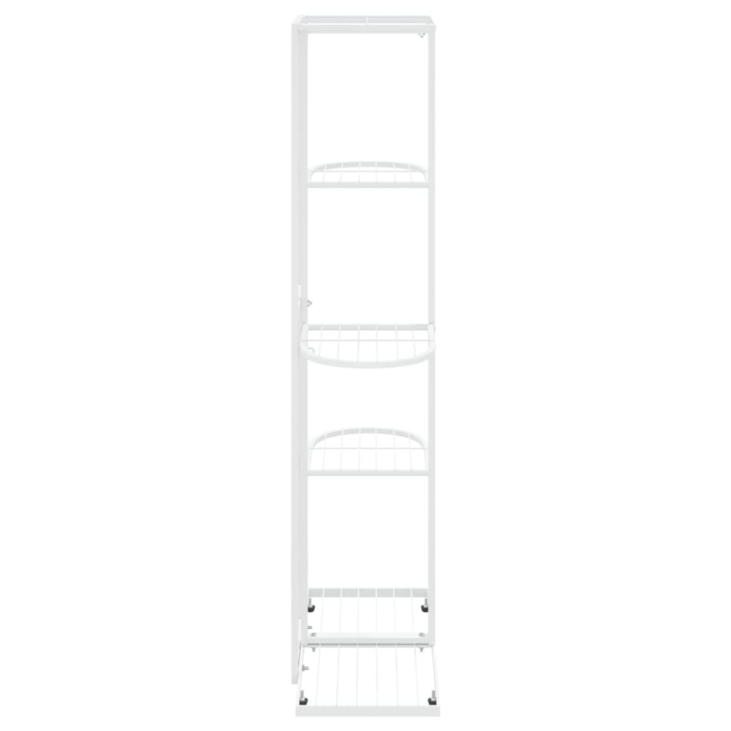 vidaXL 5-Floor Flower Stand 16.9"x8.7"x38.6" White Metal