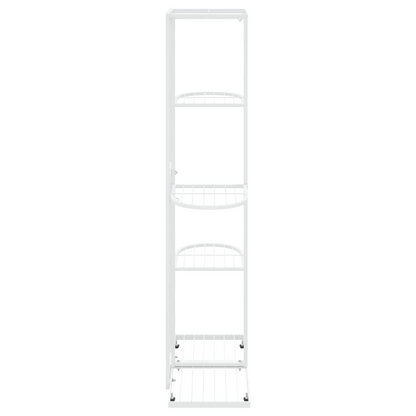 vidaXL 5-Floor Flower Stand 16.9"x8.7"x38.6" White Metal