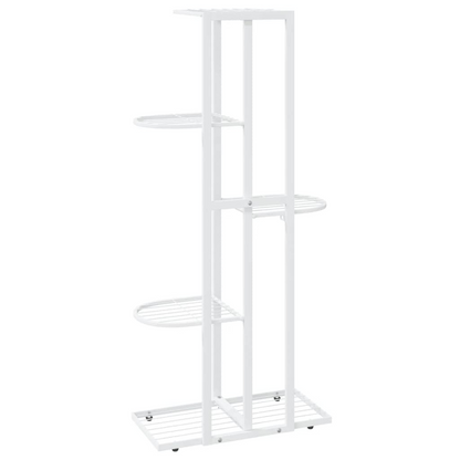 vidaXL 5-Floor Flower Stand 16.9"x8.7"x38.6" White Metal