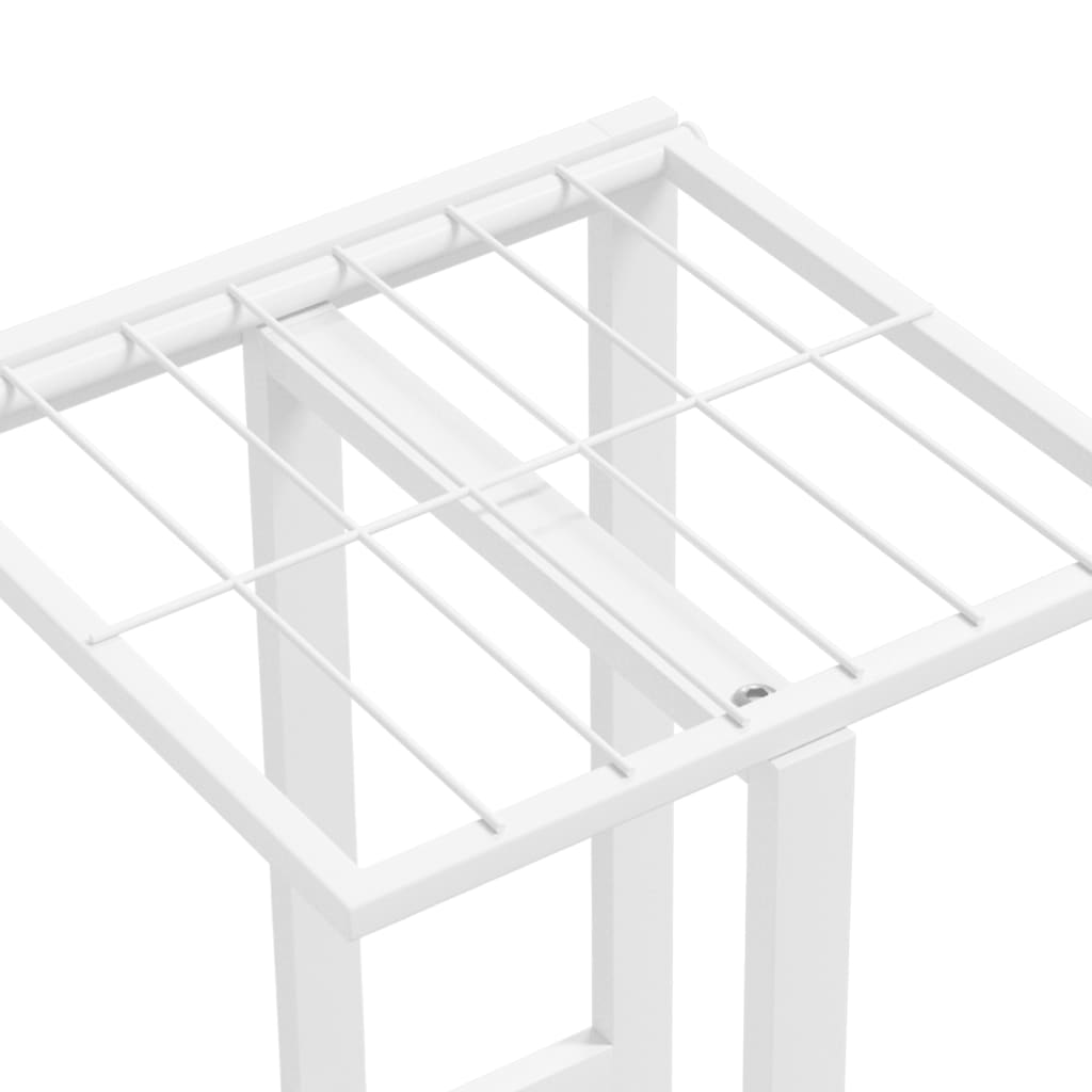 vidaXL 5-Floor Flower Stand 16.9"x8.7"x38.6" White Metal