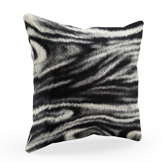 Plutus Black White Galaxy Animal Faux Fur Luxury Throw Pillow