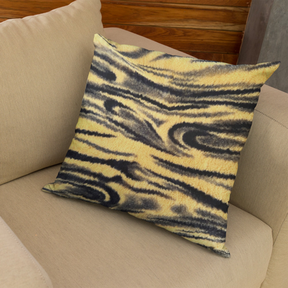 Plutus Yellow Galaxy Animal Faux Fur Luxury Throw Pillow