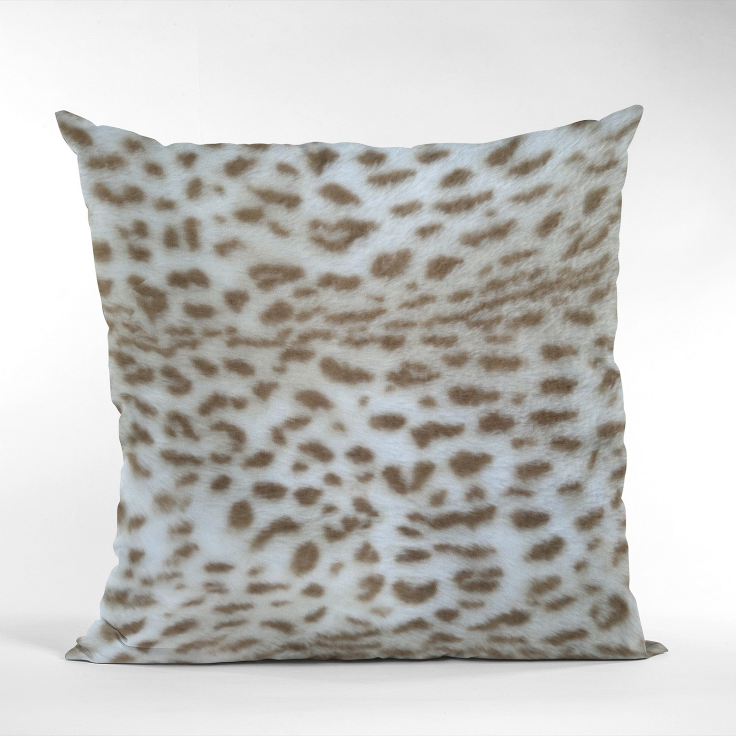 Plutus Brown Taupe Savannah Cat Animal Faux Fur Luxury Throw Pillow