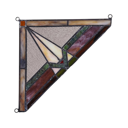 DESMUND Mission Tiffany-glass Window Panel 8" Wide