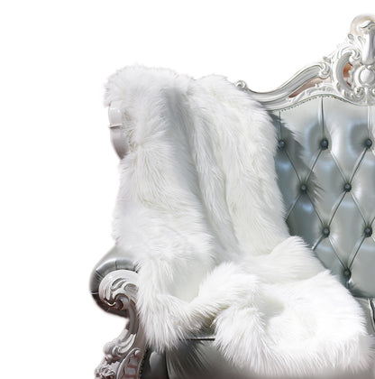 "Luxury Decorative" Faux Fur Throw in White (50-inch x 60-inch)