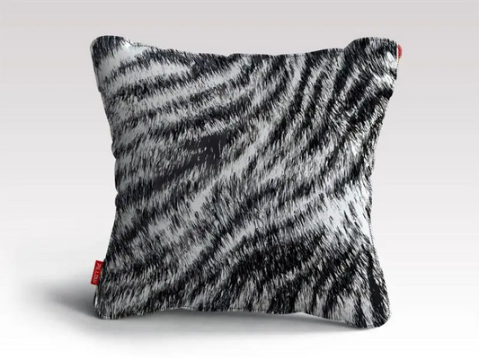 White Bengal Tiger Fur Wildlife Print Pattern Poster (1) Cushion/Pillow