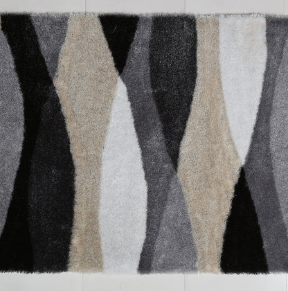 "Aria Collection" Soft Pile Hand Tufted Shag Area Rug