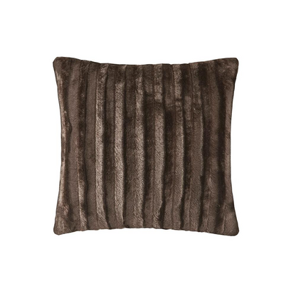 100% Polyester Brushed Solid Stripe Plaited Long Fur Square Pillow,MP30-2998