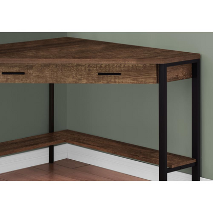 COMPUTER DESK - 42"L / BROWN RECLAIMED WOOD CORNER