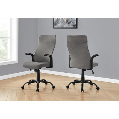 OFFICE CHAIR - BLACK / DARK GREY FABRIC / MULTI POSITION