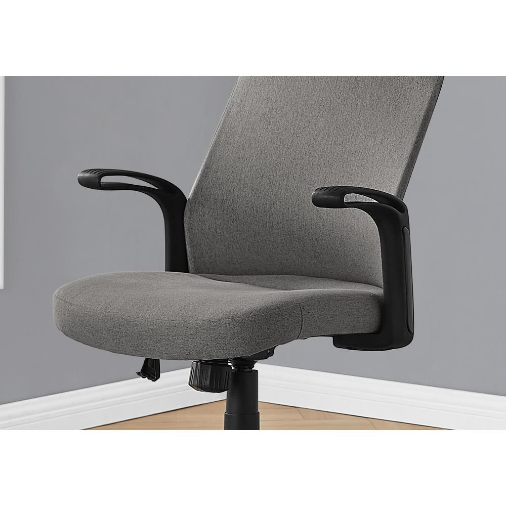 OFFICE CHAIR - BLACK / DARK GREY FABRIC / MULTI POSITION