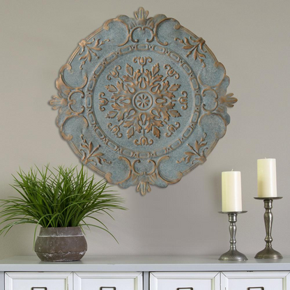 Stratton Home Decor Blue European Medallion Wall Decor