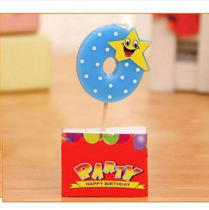 Birthday Candle Numbers - Happy Star Birthday Toppers Candles