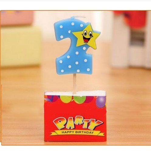 Birthday Candle Numbers - Happy Star Birthday Toppers Candles