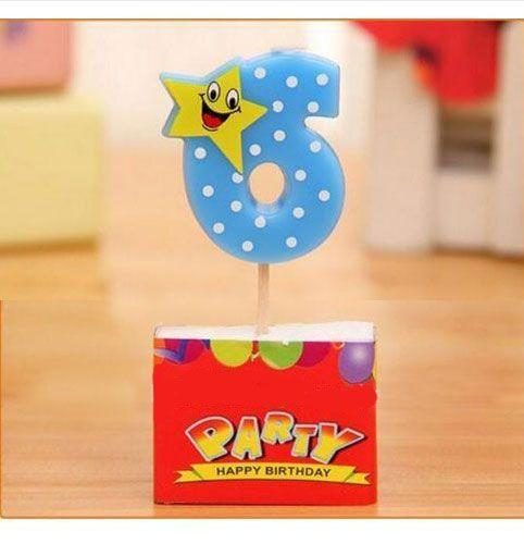 Birthday Candle Numbers - Happy Star Birthday Toppers Candles