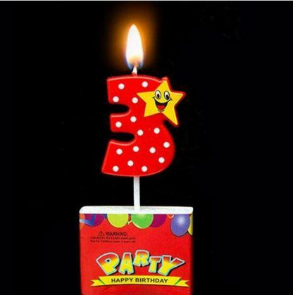 Birthday Candle Numbers - Happy Star Birthday Toppers Candles