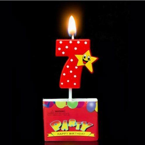 Birthday Candle Numbers - Happy Star Birthday Toppers Candles