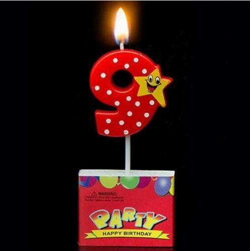 Birthday Candle Numbers - Happy Star Birthday Toppers Candles