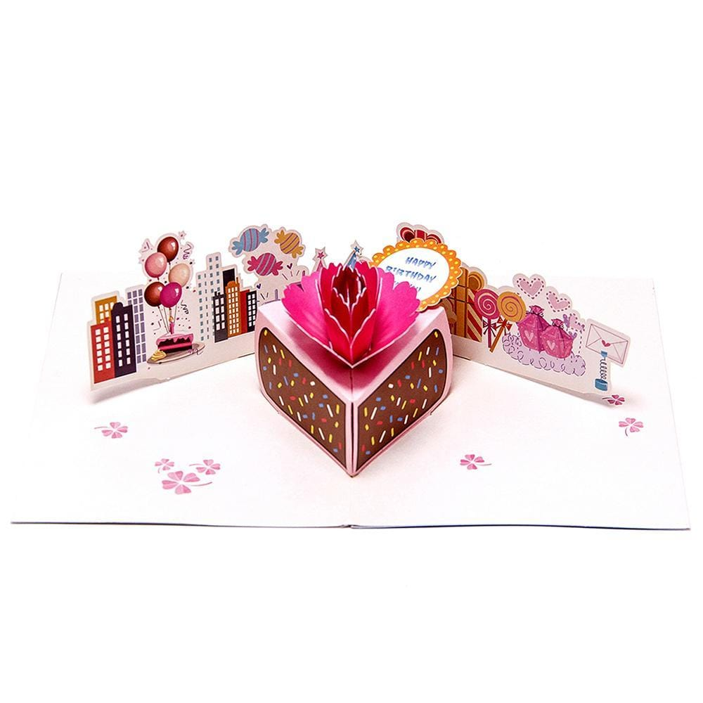 Colourful Cake 3D Pop up Birthday Greeting Card