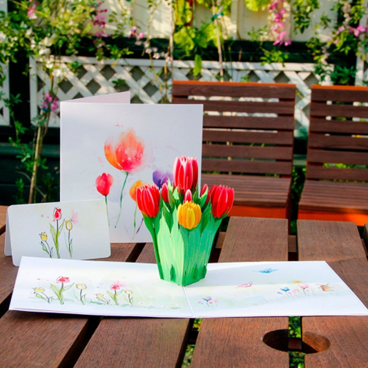 Tulip Pop Up Greeting Card