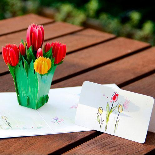 Tulip Pop Up Greeting Card