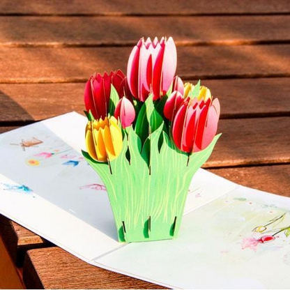 Tulip Pop Up Greeting Card