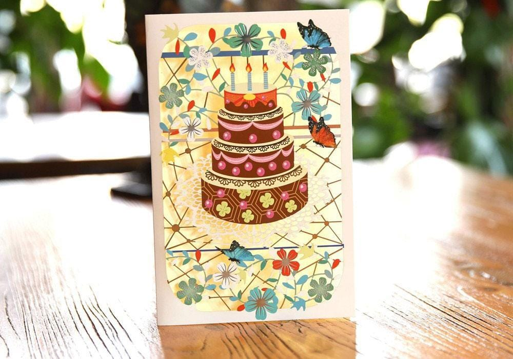 Birthday cake Pop Up Greeting Card