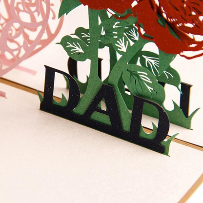 Handmade Pop Up I Love Dad Father's Day Greeting Card