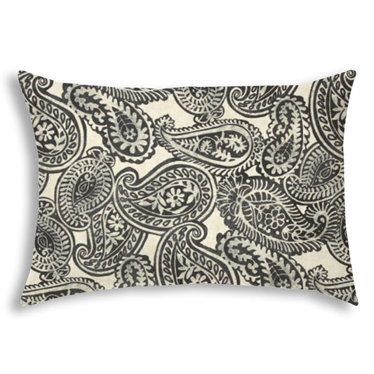 ELIO Gray Indoor/Outdoor Pillow - Sewn Closure