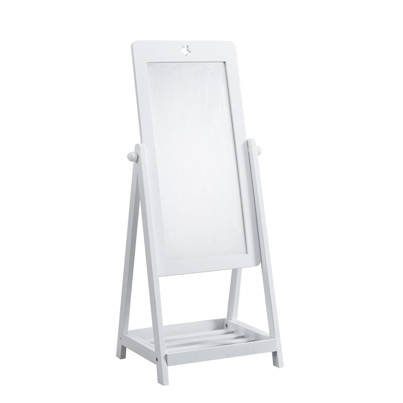 White large standing mirror with storage | Kids Funnel