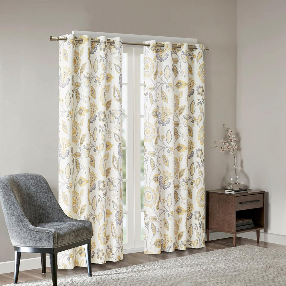 Jacquard Printed Room Darkening Window Panel | SunSmart Camille Printed