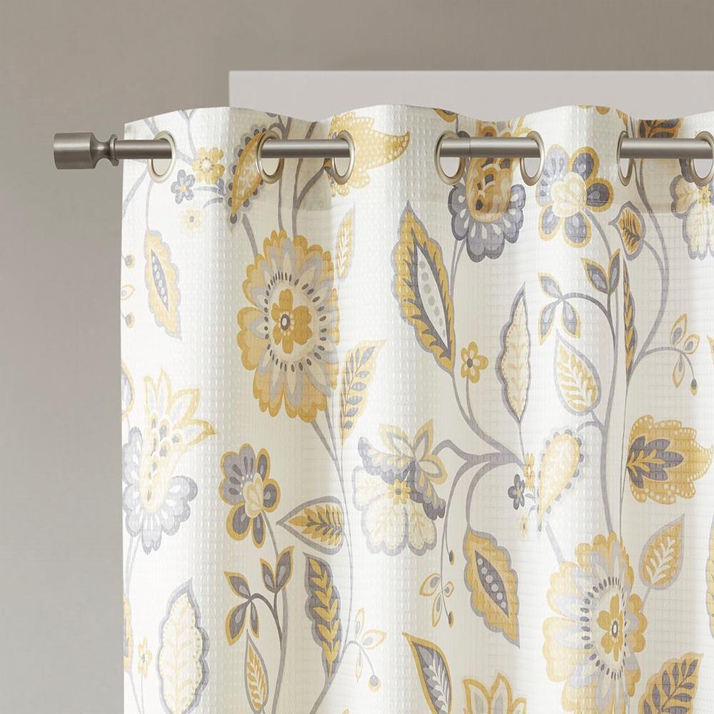 Jacquard Printed Room Darkening Window Panel | SunSmart Camille Printed