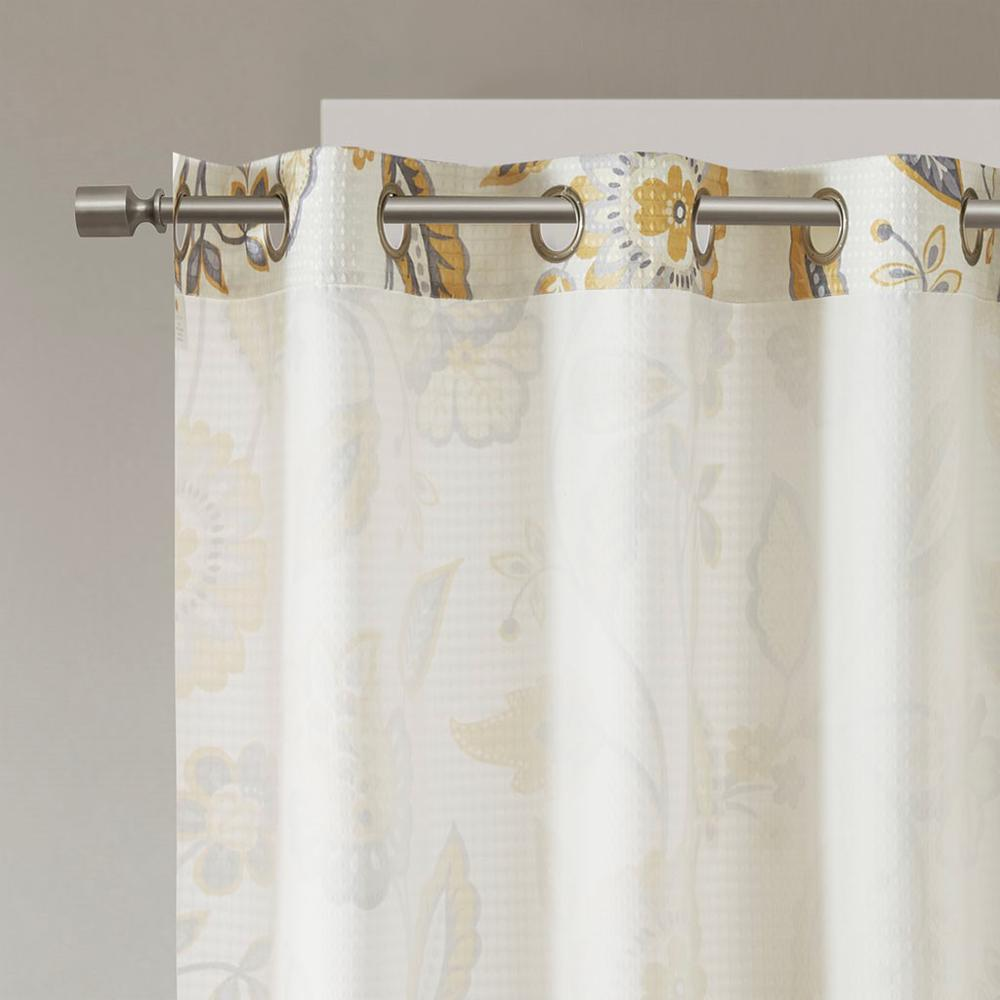 Jacquard Printed Room Darkening Window Panel | SunSmart Camille Printed