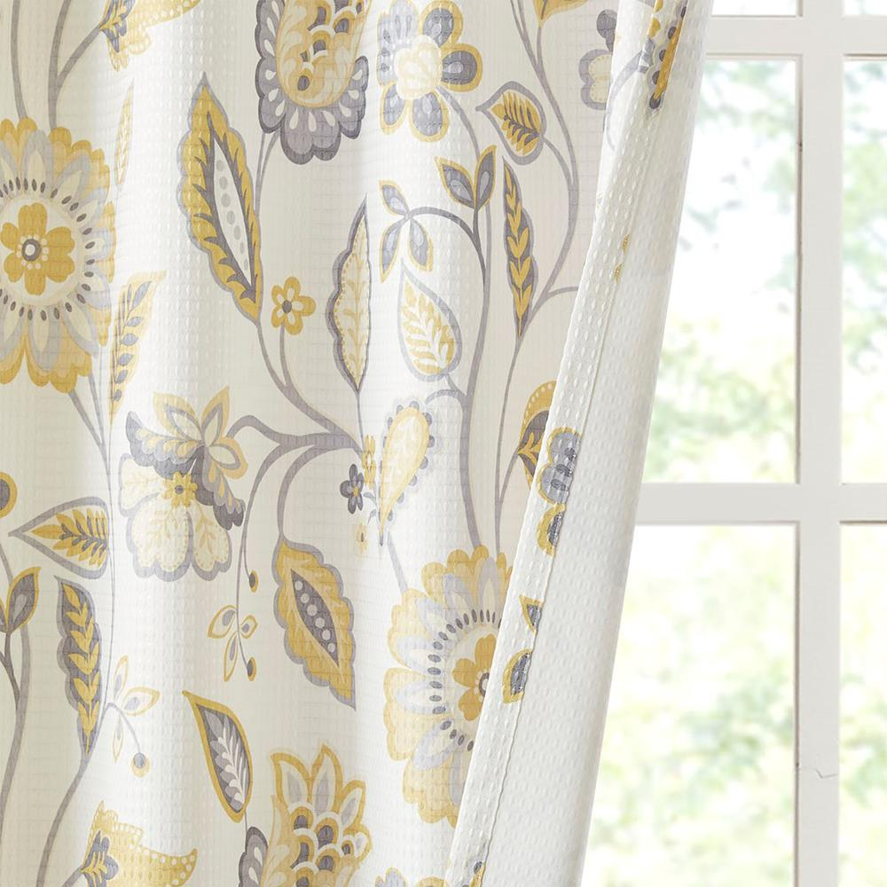 Jacquard Printed Room Darkening Window Panel | SunSmart Camille Printed